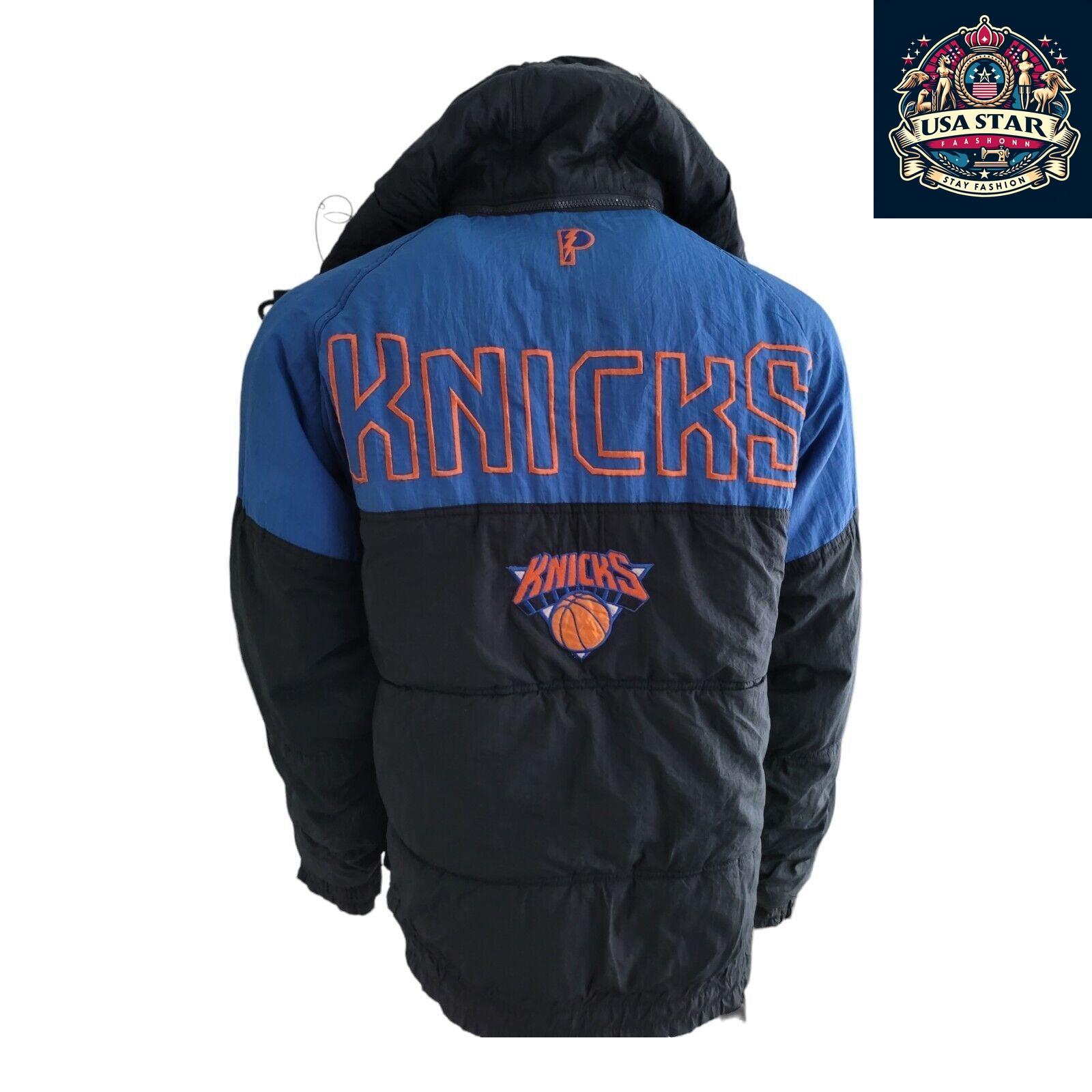 Proplayer New York Knicks Jacket Size M with Removable Hoodie, Team Logo & Practical Pockets - USASTARFASHION