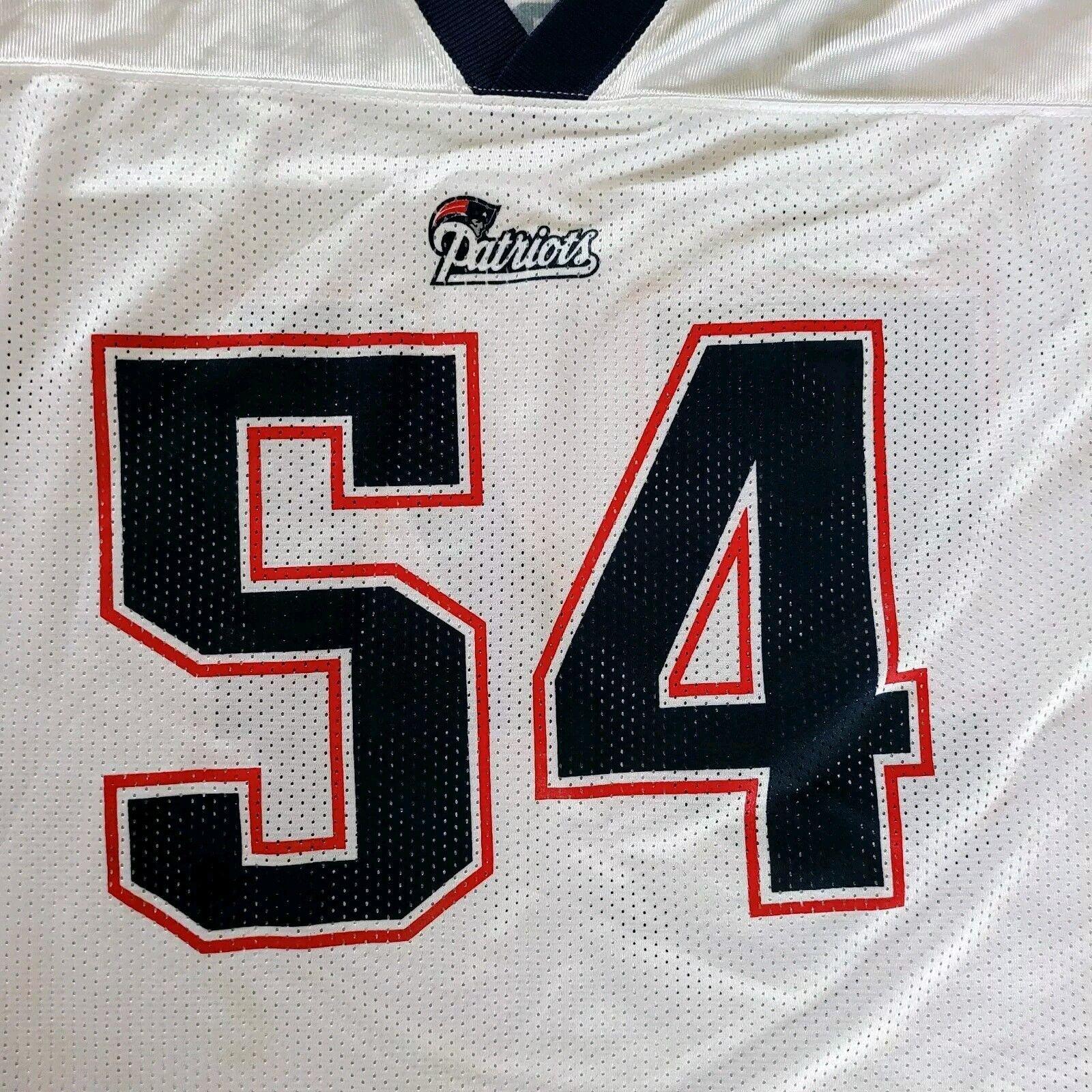 New England Patriots Tedy Bruschi #54 Jersey – Reebok NFL Size XL-USASTARFASHION