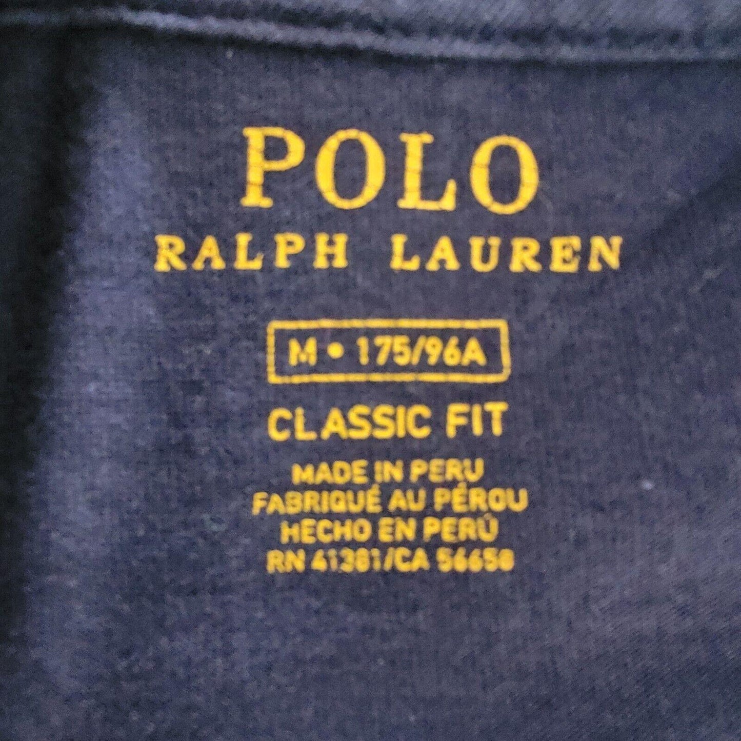 Polo Ralph Lauren Navy Button-Up T-Shirt Medium 100% Cotton - Chest 44-USASTARFASHION