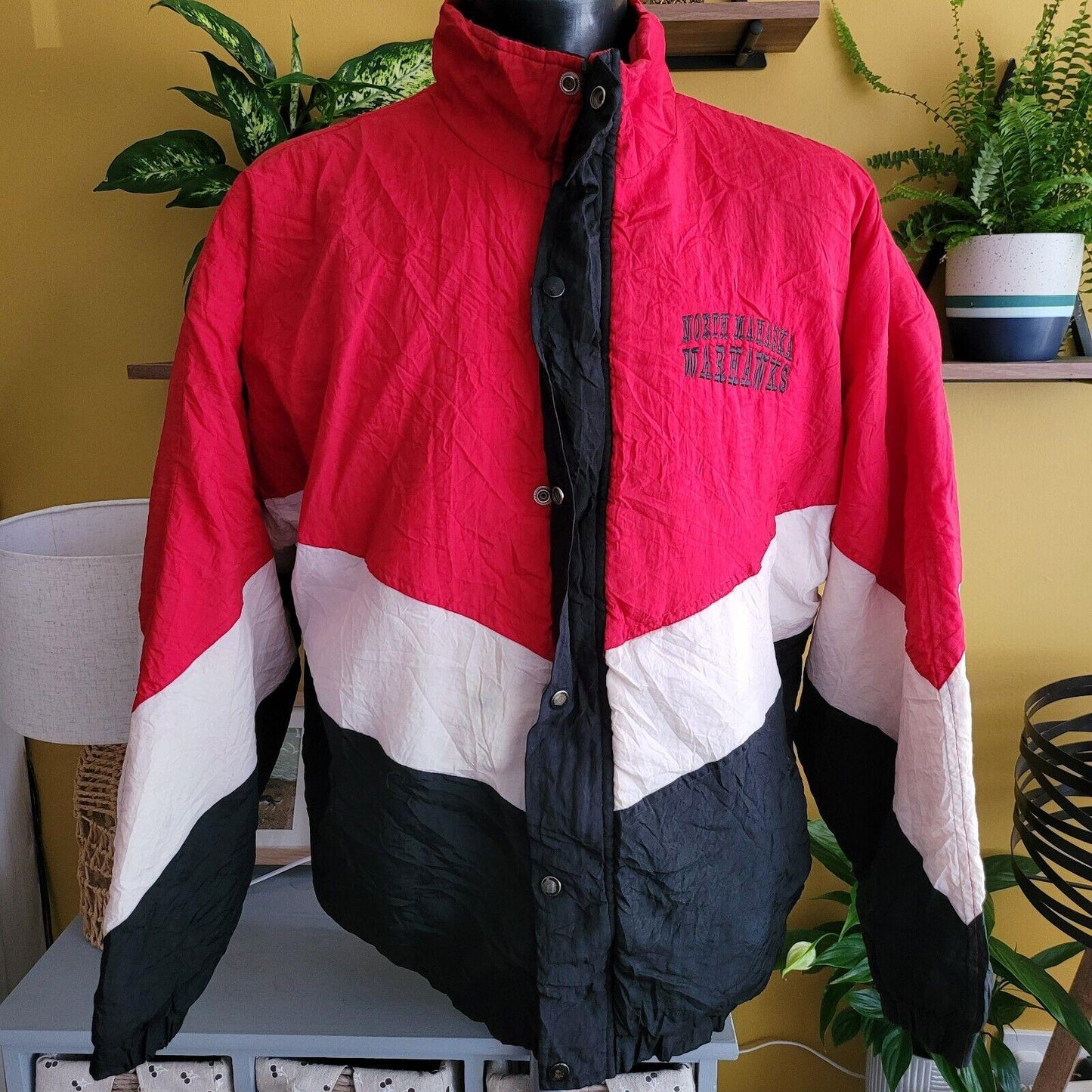 Holloway North Mahaska Warhawks Baseball Jacket XL - Vintage Nebraska Huskers Design-USASTARFASHION