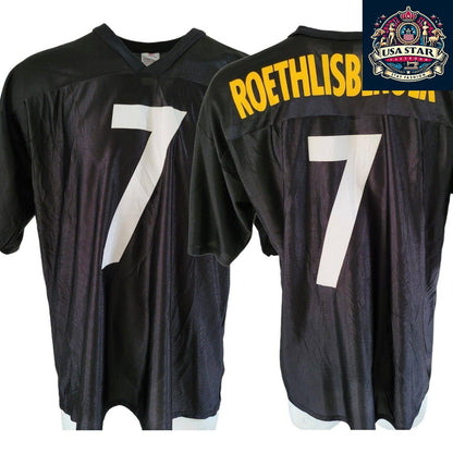 Pittsburgh Steelers Jersey #7 Ben Roethlisberger XL - Authentic NFL Fan Apparel, Comfortable Fit - USASTARFASHION