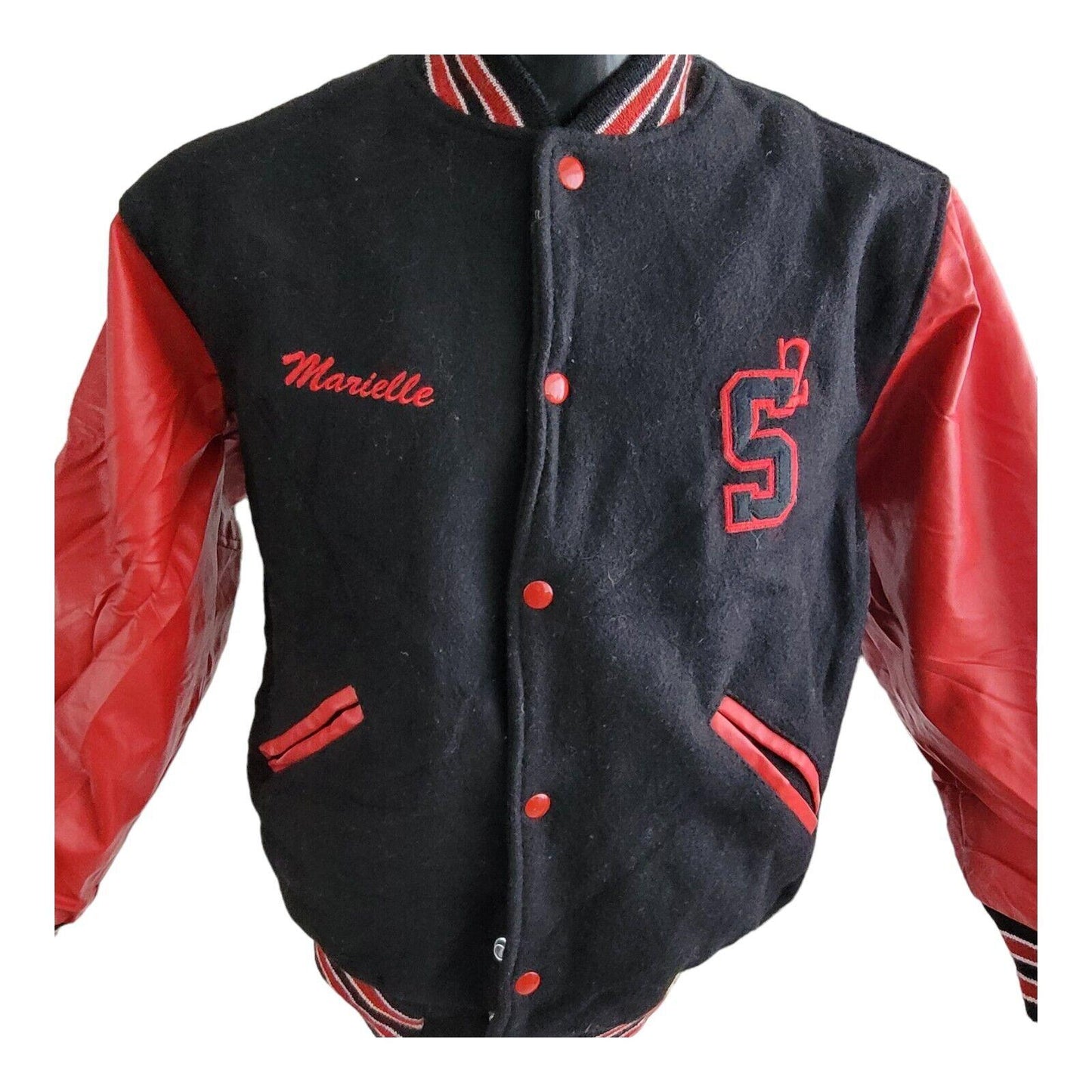 Soul Shock Marielle Varsity Wool Leather Jacket XS by Game Made In USA-USASTARFASHION