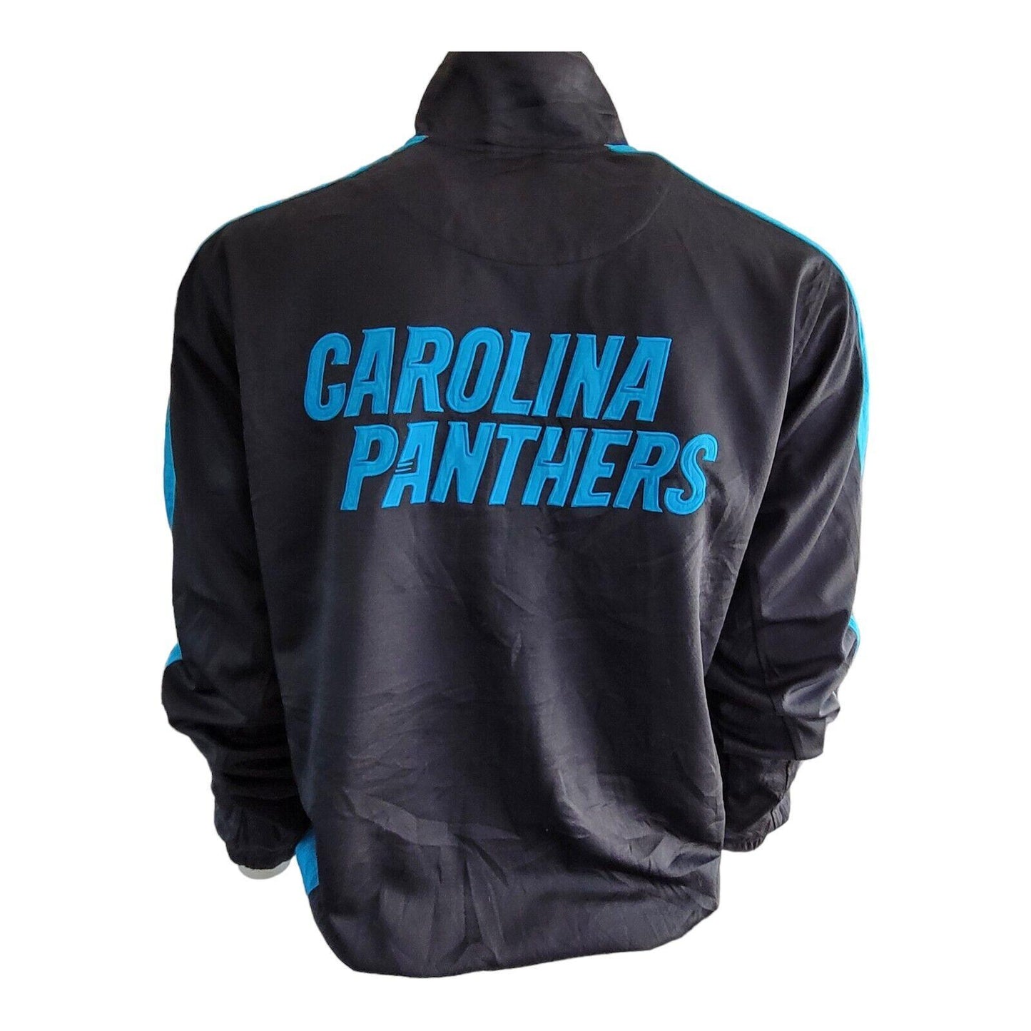 GIII Carolina Panthers Track Jacket Size L Vintage Authentic Collectible-USASTARFASHION