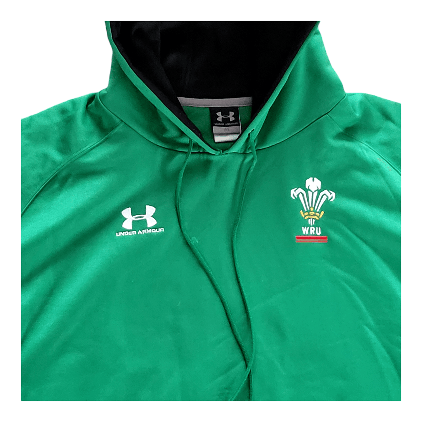 Under Armour Welsh Rugby Union WRU Hoodie Green Pullover Men's Size X-Large