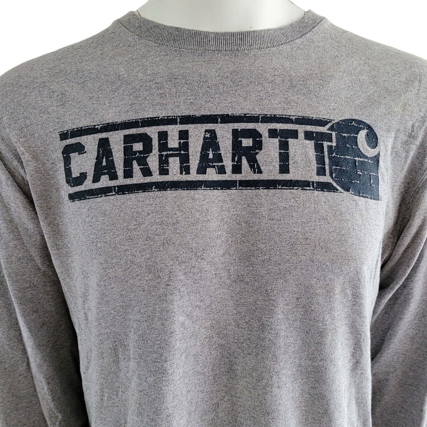 Carhartt 90/10 Cotton-Poly Gray Long Sleeve Tee | Size M-USASTARFASHION