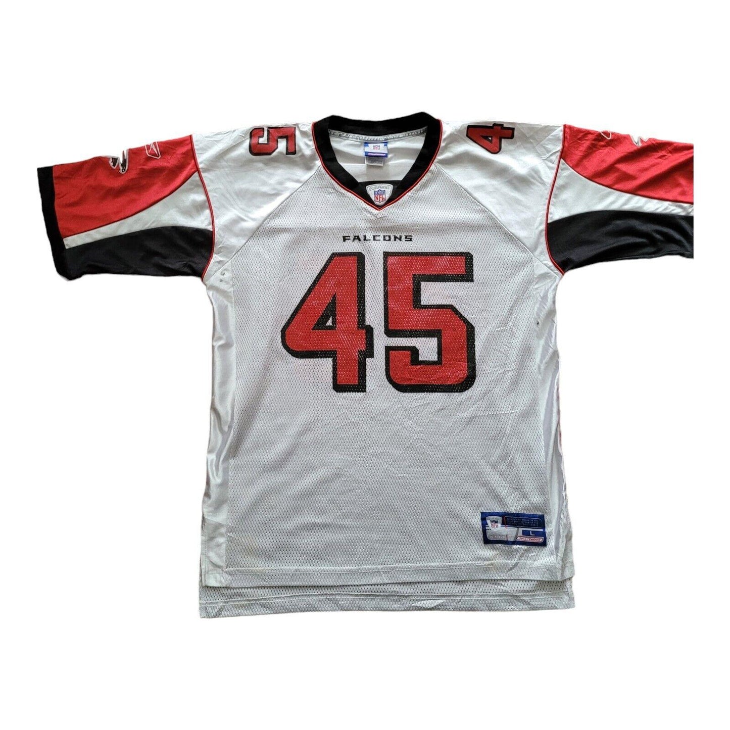 Atlanta Falcons #45 TJ Duckett Red Authentic Reebok NFL Football Jersey - Size Large-USASTARFASHION