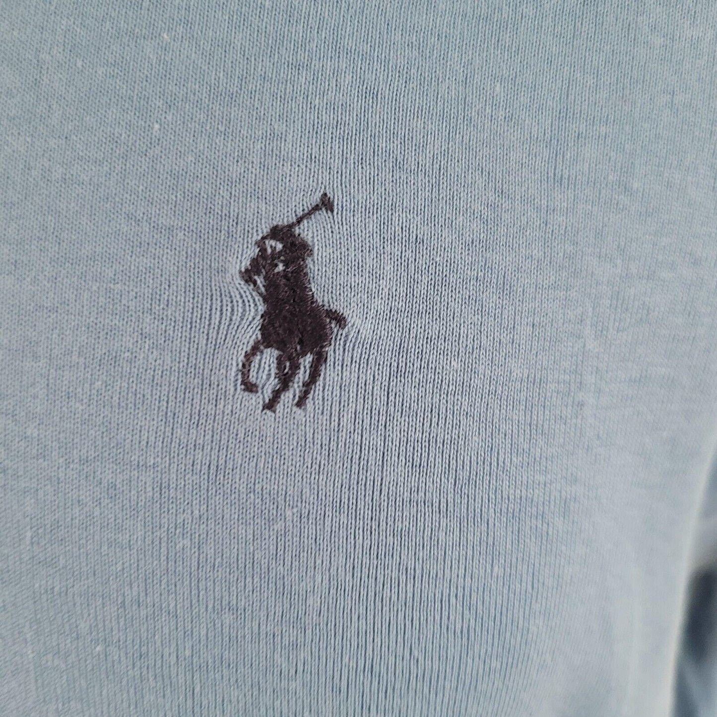 POLO SPORT Ralph Lauren XL T-Shirt Crew Neck Cotton 100% Sky Blue Iconic Design-USASTARFASHION