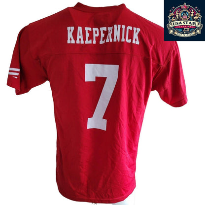 49ers Jersey Youth XL Red #7 Kaepernick - Durable, Comfortable, Official NFL Merchandise - USASTARFASHION