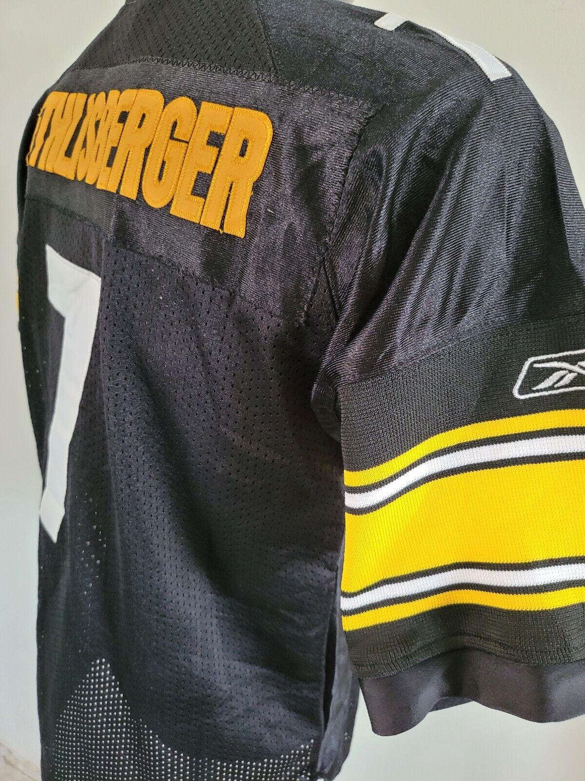 NFL Pittsburgh Steelers #7 Ben Roethlisberger Youth Large Football Jersey (Size 14/16)-USASTARFASHION