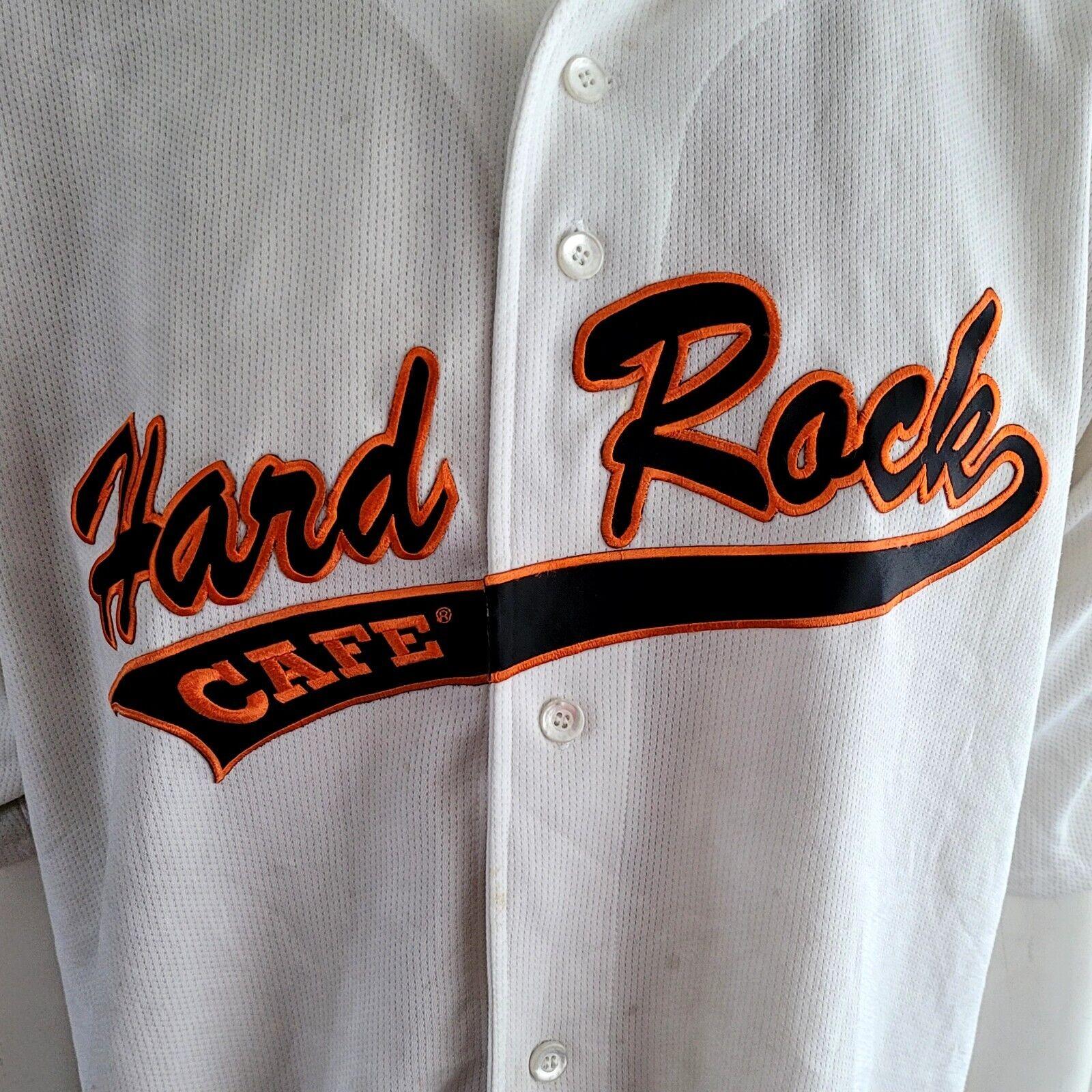 Vintage Hard Rock Cafe Baltimore Baseball Jersey XXL Embroidered Logo & Nylon Fabric-USASTARFASHION