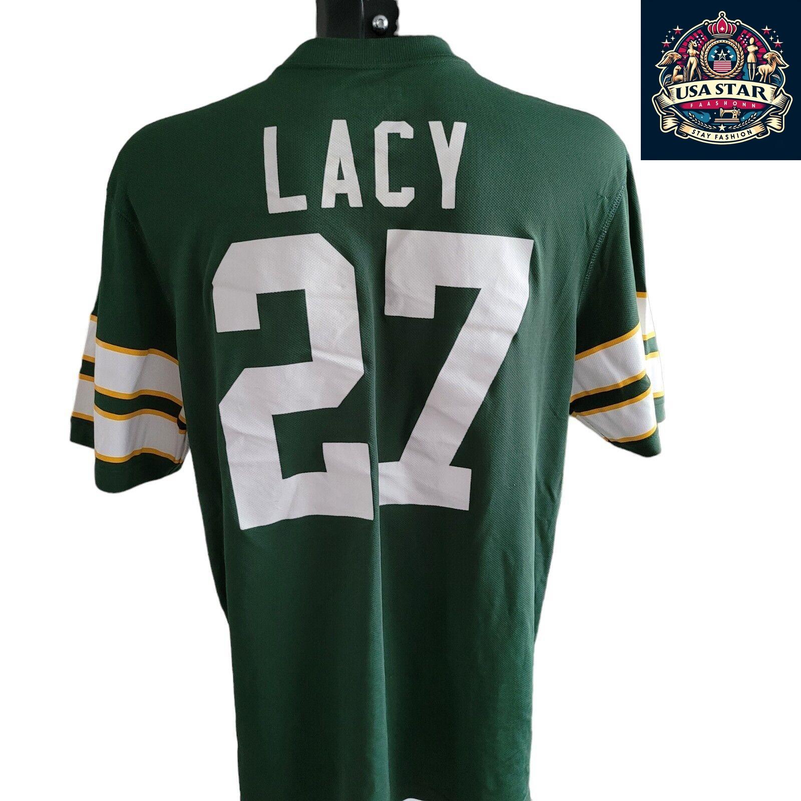 Eddie Lacy Jersey #27 - Green Bay Packers NFL Jersey for Adults with Comfortable Fit & Stylish Design - USASTARFASHION