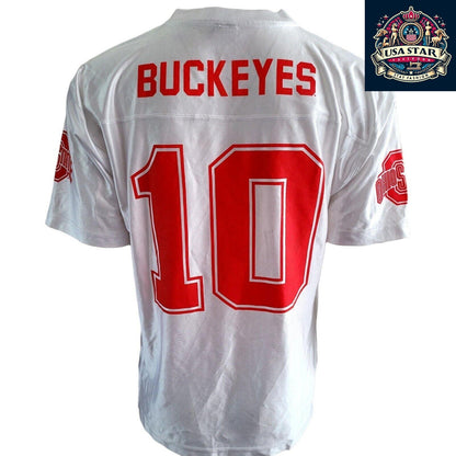 Vintage Ohio State Buckeyes Men's Large Football Jersey by Starter – Classic White with Red Accents - USASTARFASHION