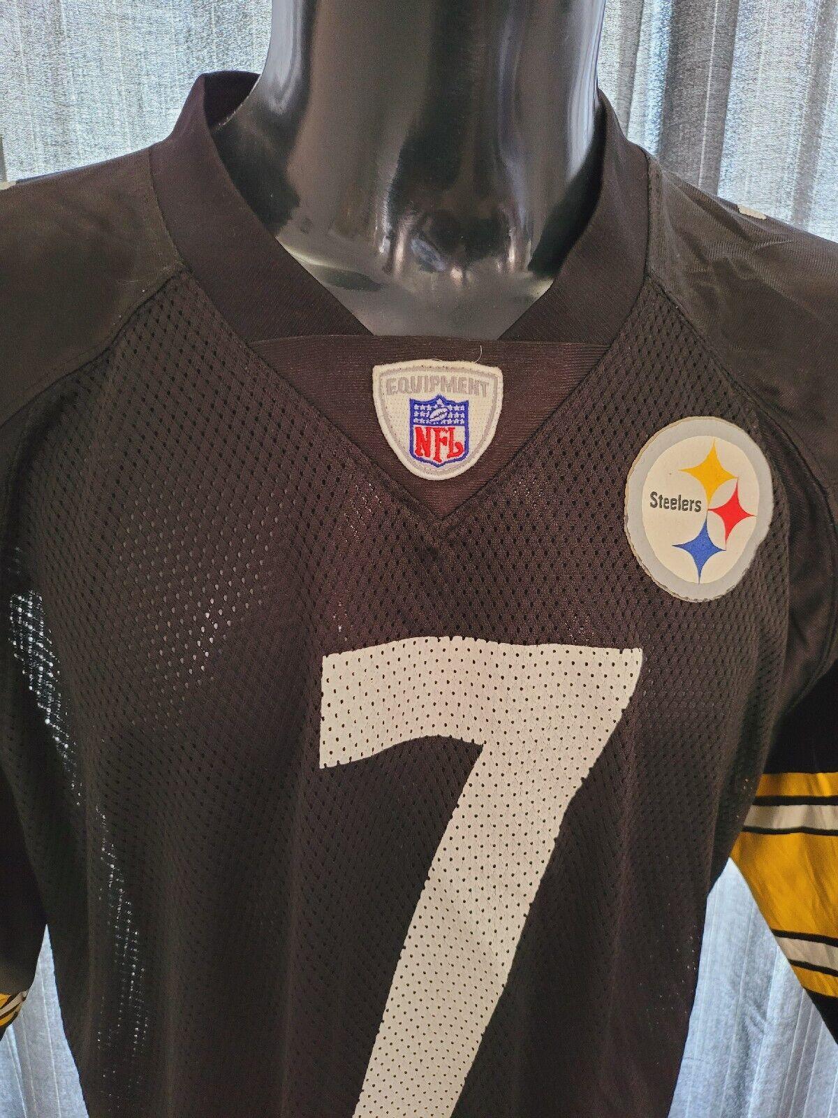 Pittsburgh Steelers #7 Ben Roethlisberger Jersey - Size L Official Reebok Men's NFL Uniform-USASTARFASHION