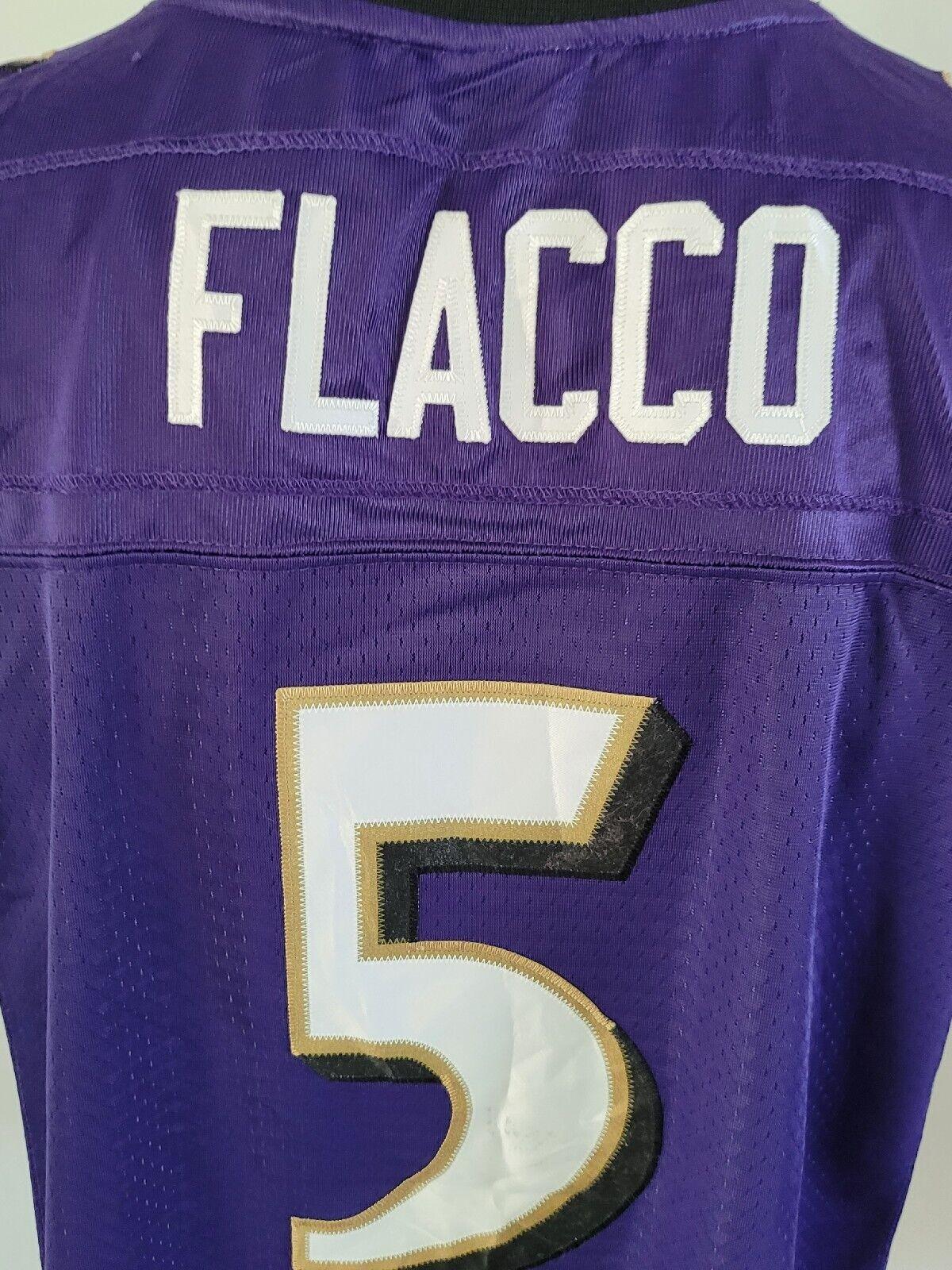 Baltimore Ravens NFL Jersey Flacco #5 Youth XL Purple Reebok - Officially Licensed-USASTARFASHION