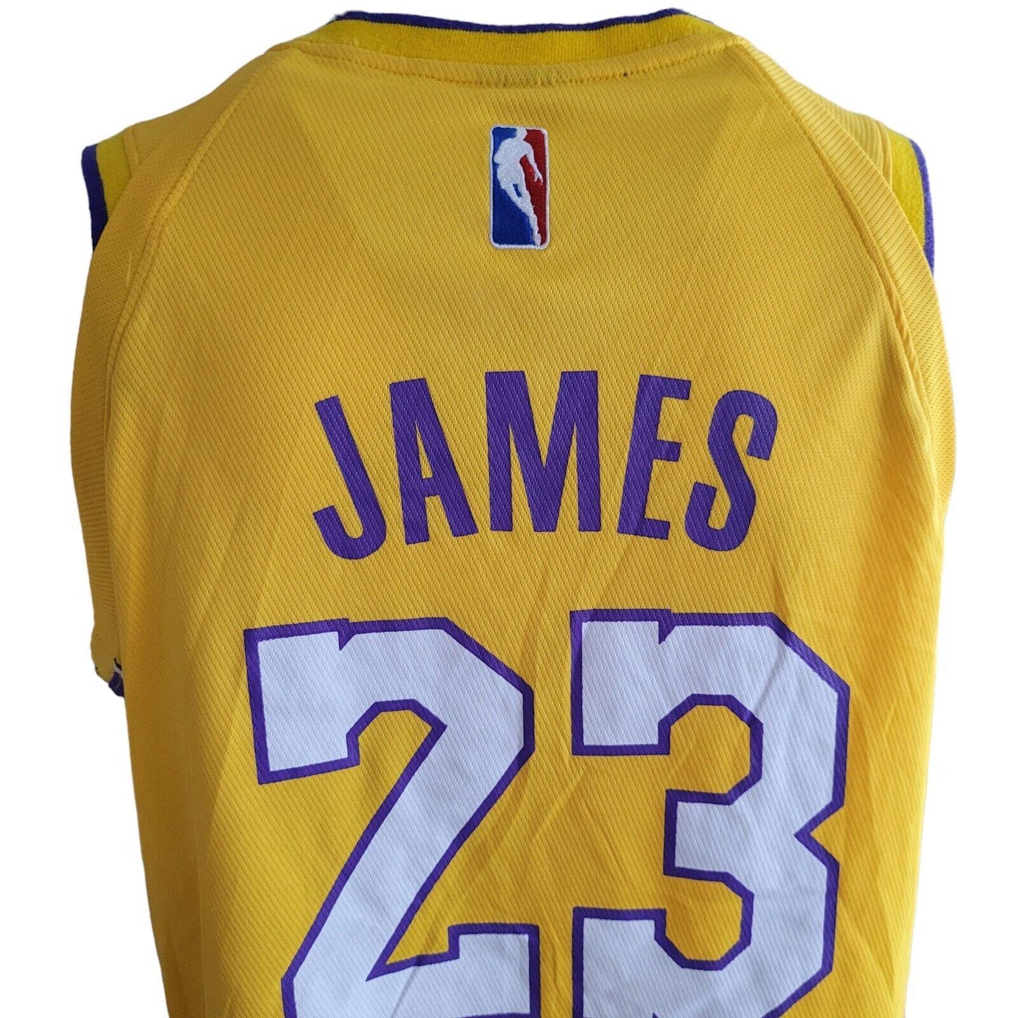 LeBron James #23 Lakers Retro Basketball Jersey Youth 2XL Yellow-USASTARFASHION