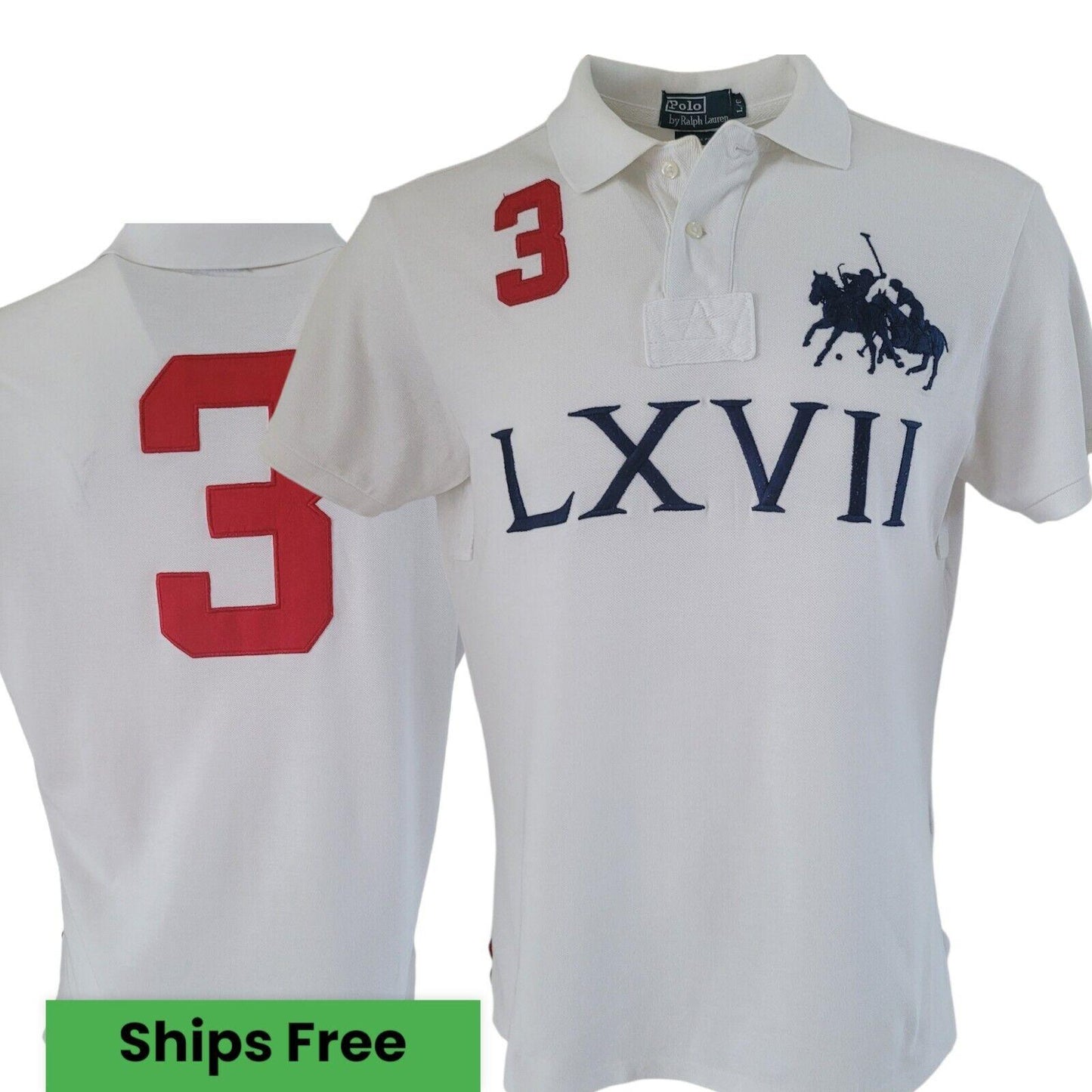 Ralph Lauren PRL Club Challenge Cup MCMLXVII Adult Shirt Size L-USASTARFASHION