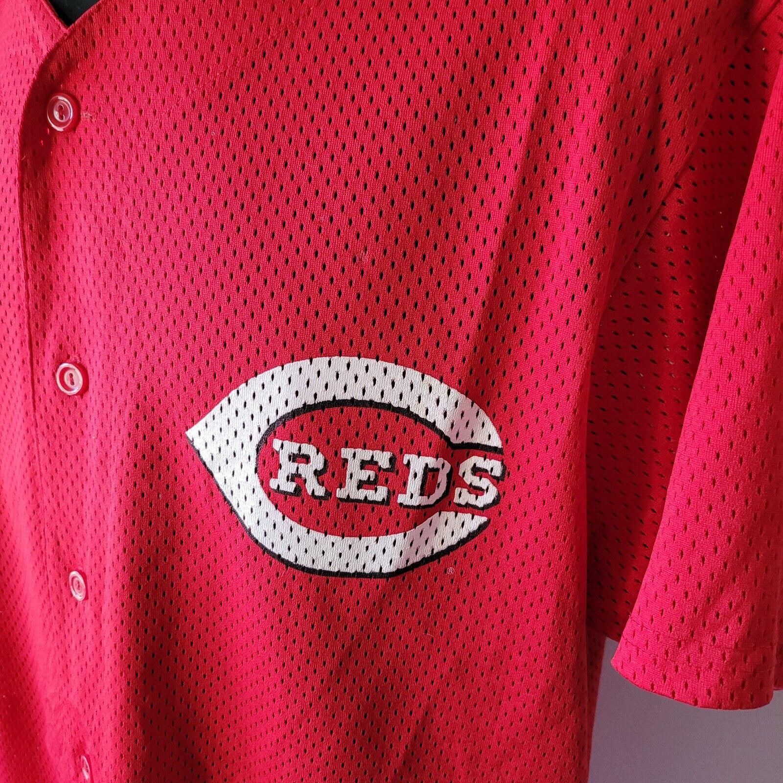 CINCINNATI REDS #30 GRIFFEY L BASEBALL JERSEY | AUTHENTIC MAJESTIC SHIRT WEBBED LOGO-USASTARFASHION