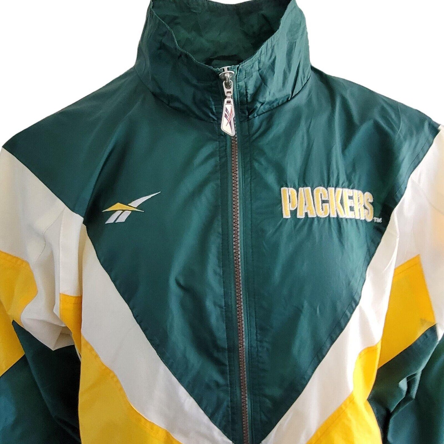 NFL PRO LINE Green Bay Packers Track Jacket Men's Size L Windproof Waterproof-USASTARFASHION