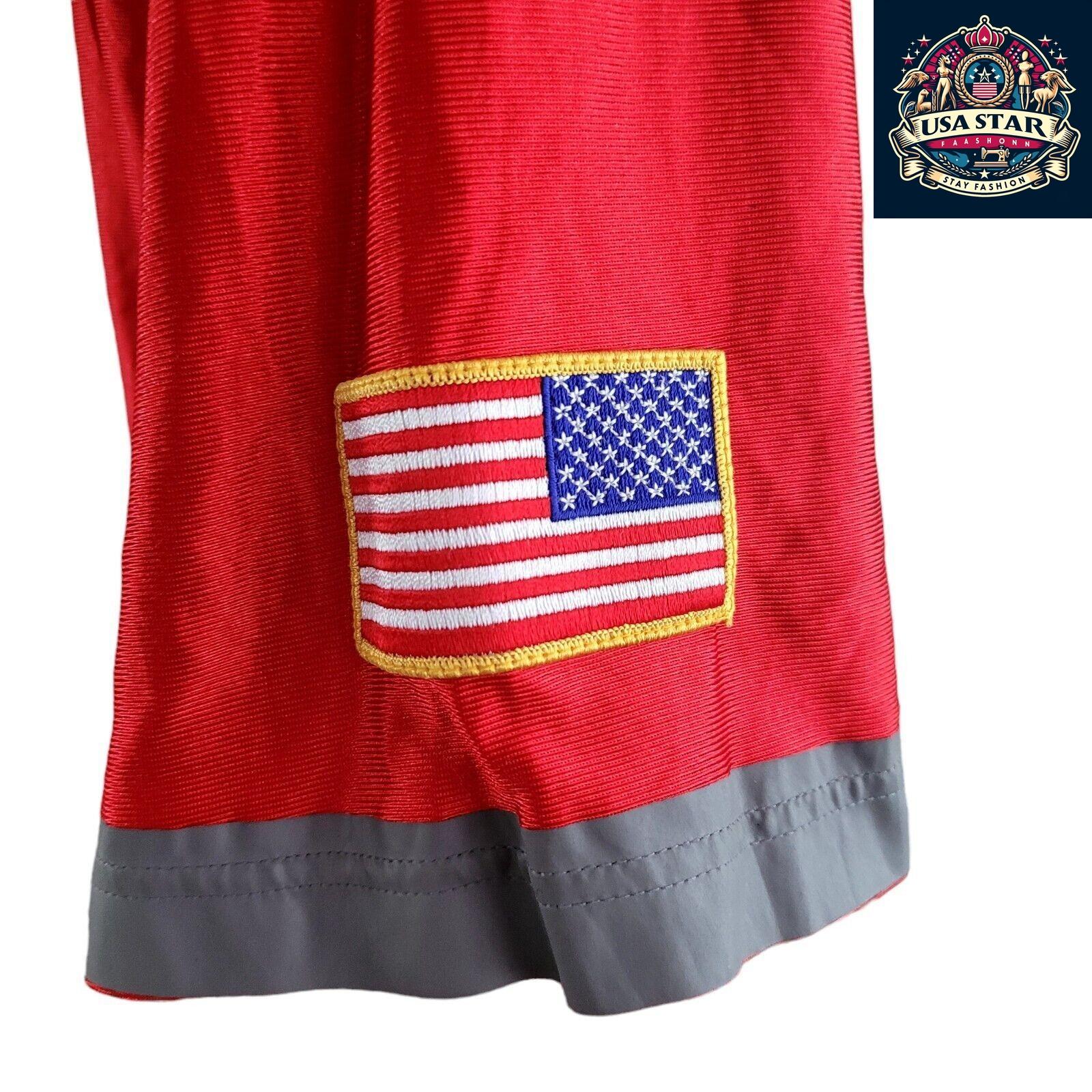 Ohio State Buckeyes Football Jersey Men's XL Red Gray Accents Number 2 American Flag Patch - USASTARFASHION