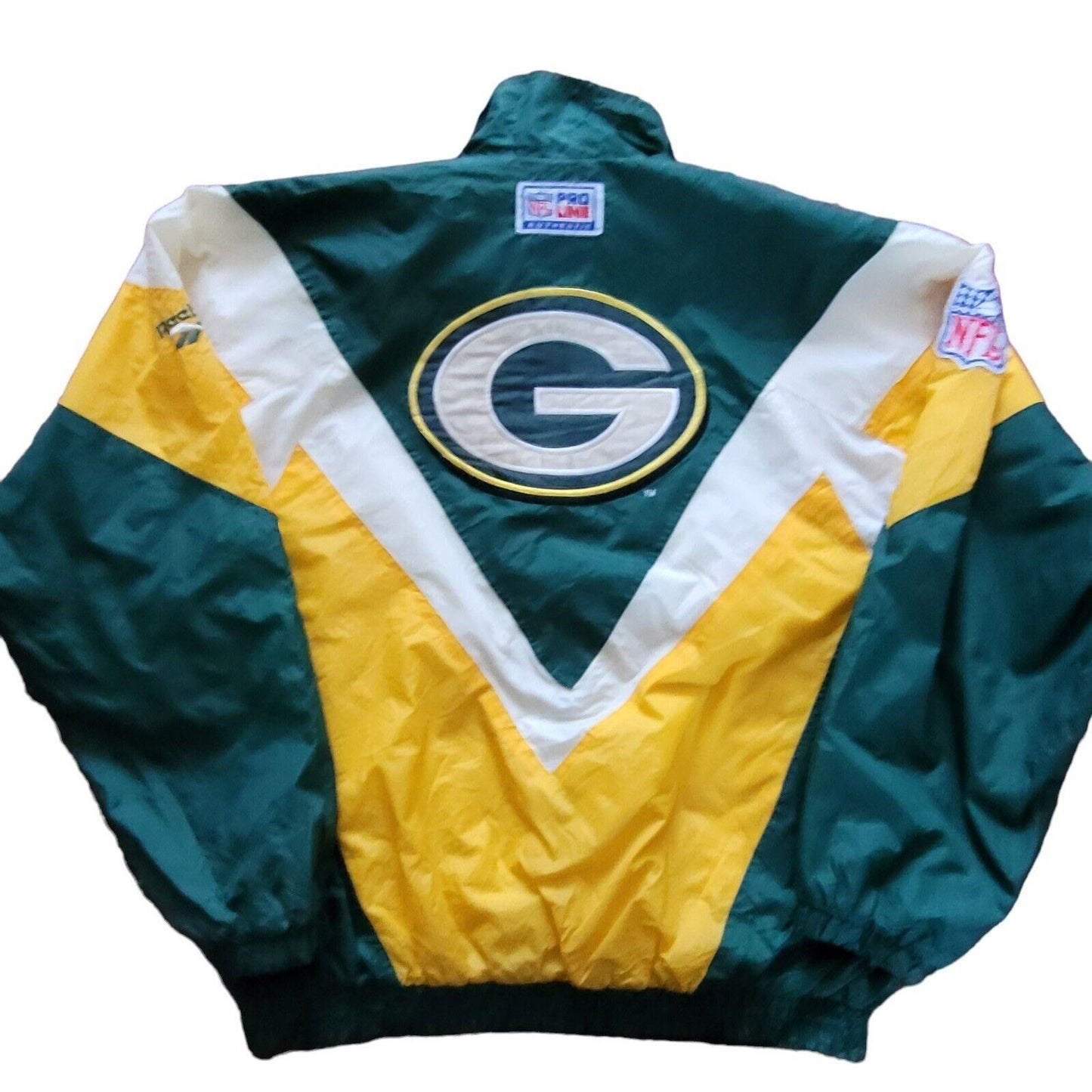 NFL PRO LINE Green Bay Packers Track Jacket Men's Size L Windproof Waterproof-USASTARFASHION