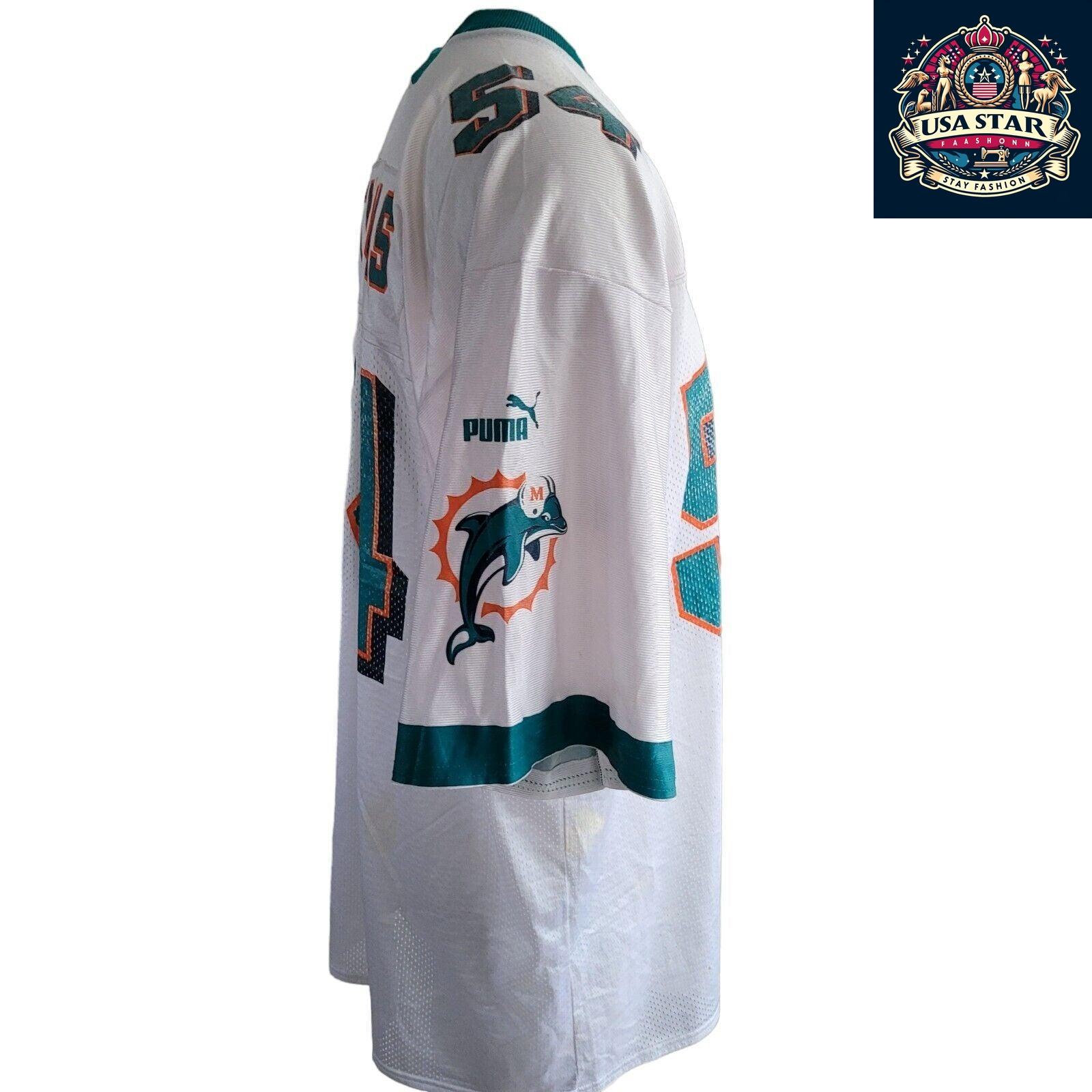 Authentic PUMA Miami Dolphins Jersey Z. Thomas #54 Adult XL Vintage Style Good Condition - USASTARFASHION