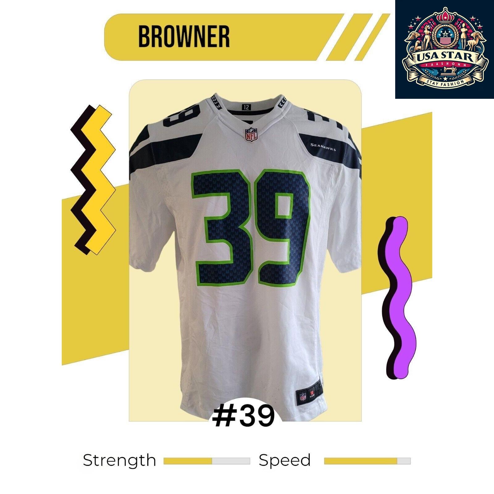 Seattle Seahawks Jersey Browner #39 Authentic Nike Men’s Jersey - High-Quality & Comfortable Fit - USASTARFASHION