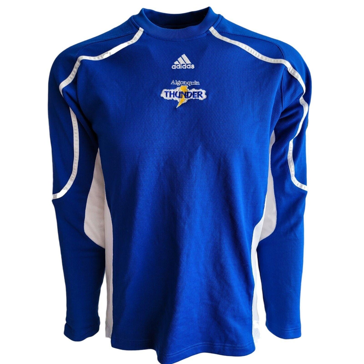 Adidas Algonquin Thunder Blue LS Jersey - Size M - Climalite Moisture-Wicking Fabric-USASTARFASHION