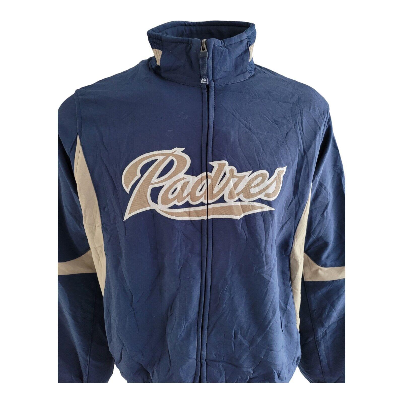 Vintage San Diego Padres Majestic Therma Base Jacket XL - Rare Authentic-USASTARFASHION