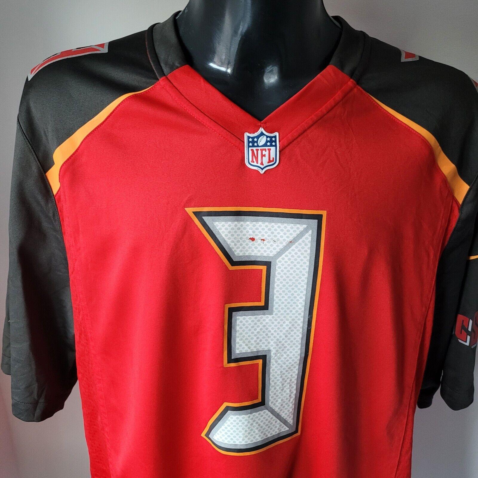 NFL Tampa Bay Buccaneers #3 Jameis Winston Nike On Field XL Game Jersey-USASTARFASHION