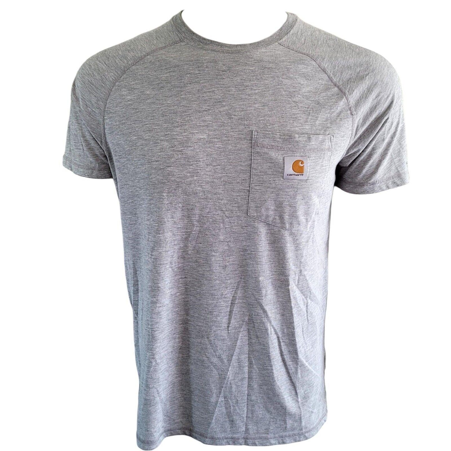 Carhartt Heather Gray Cotton Shirt | Relaxed Fit | Medium Size-USASTARFASHION