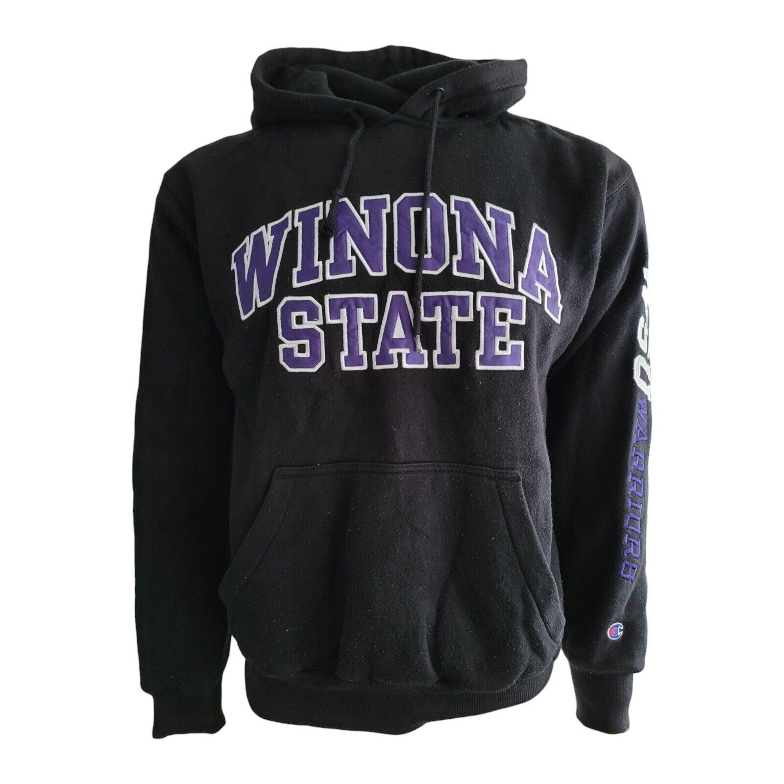 Winona State Warriors Champion Hoodie Size Large Unisex NCAA Minnesota S Official - 2 Pockets-USASTARFASHION