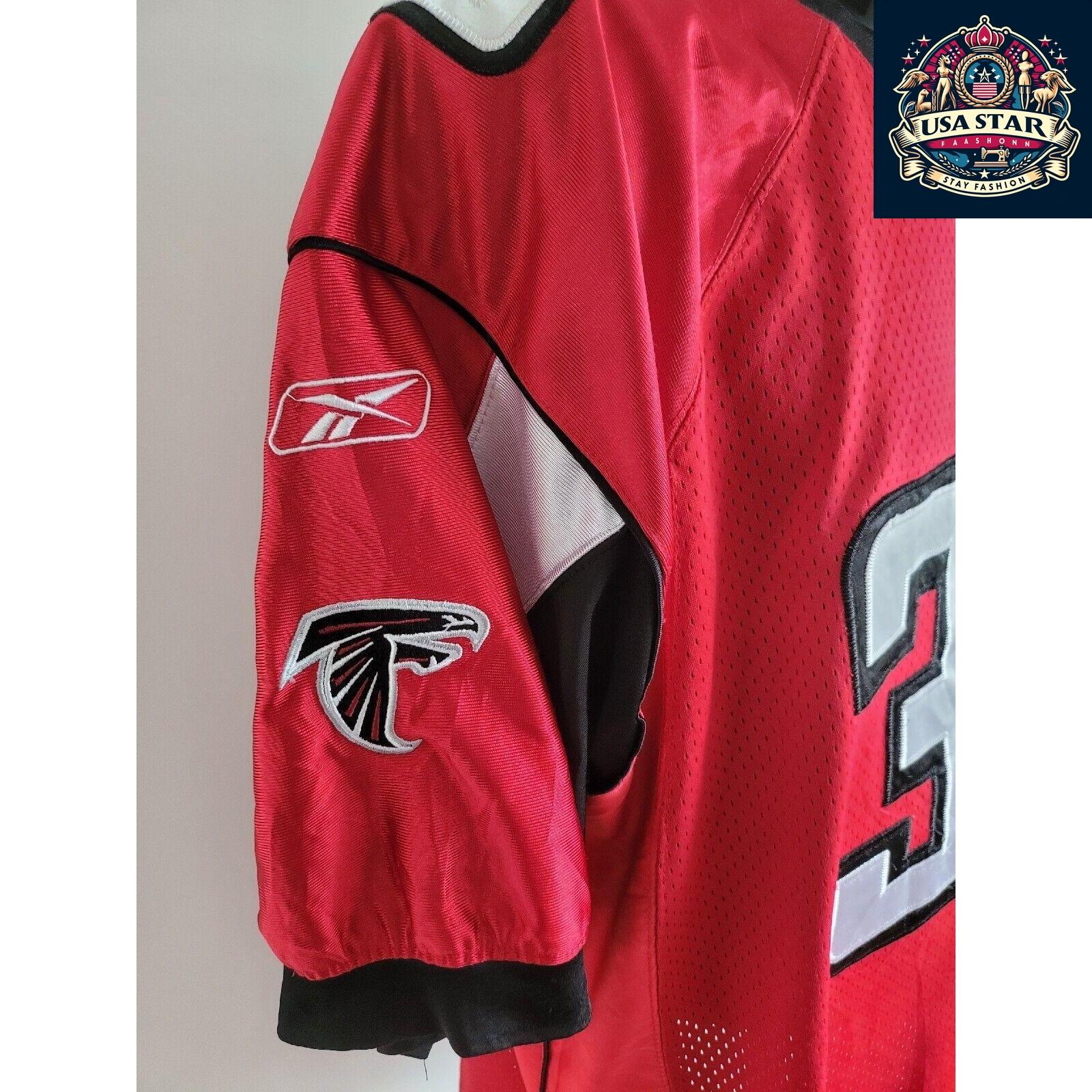 Vintage Falcons Jersey XL - Reebok NFL Atlanta Falcons #33 Turner, Classic Design, Comfortable Fit - USASTARFASHION