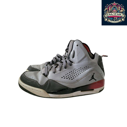 Jordan Flight Leather Grey Basketball Shoes Size 6 UK With Ankle Support And Cushioning - USASTARFASHION