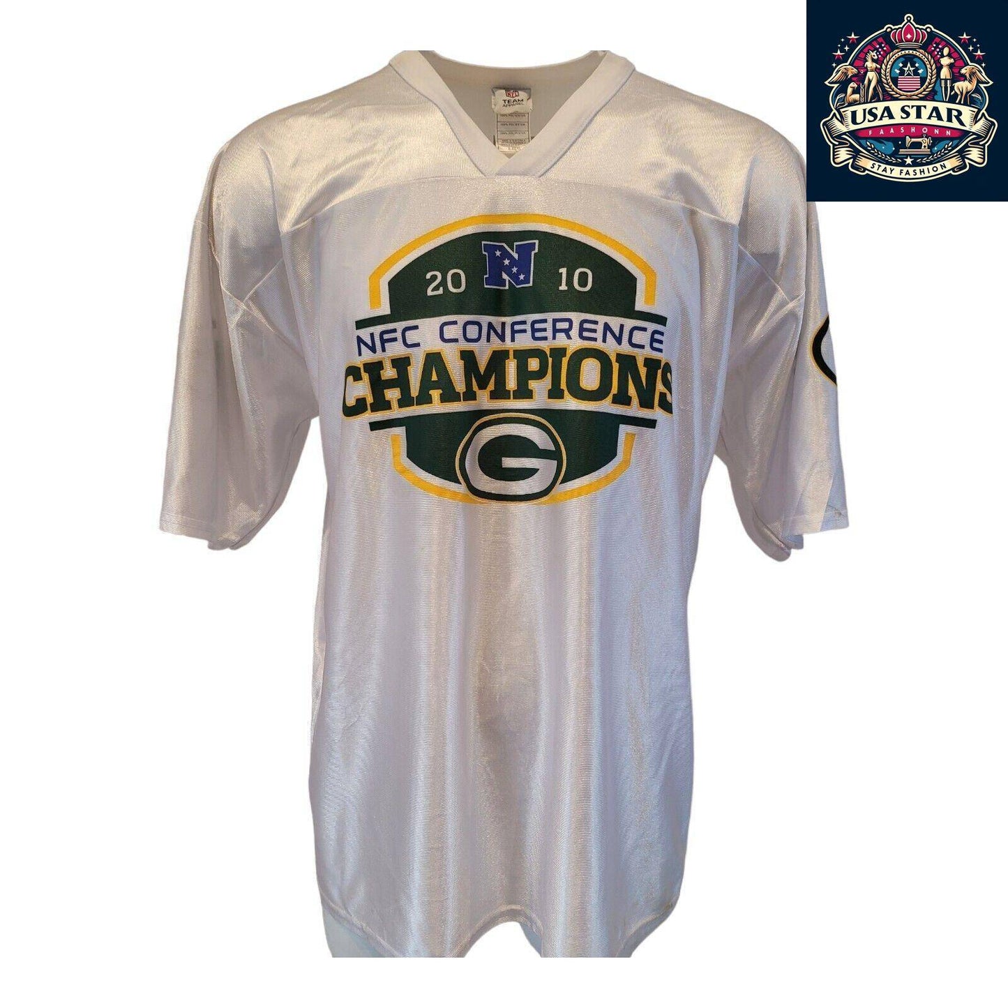 Clay Matthews #52 Green Bay Packers Jersey, Adult XL, Vintage Style, 2010 NFC North Champions - USASTARFASHION