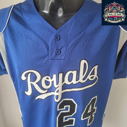 Royals #24 Alleson Athletic Youth Baseball Jersey XL - Cool, Durable Design for Young Athletes - USASTARFASHION