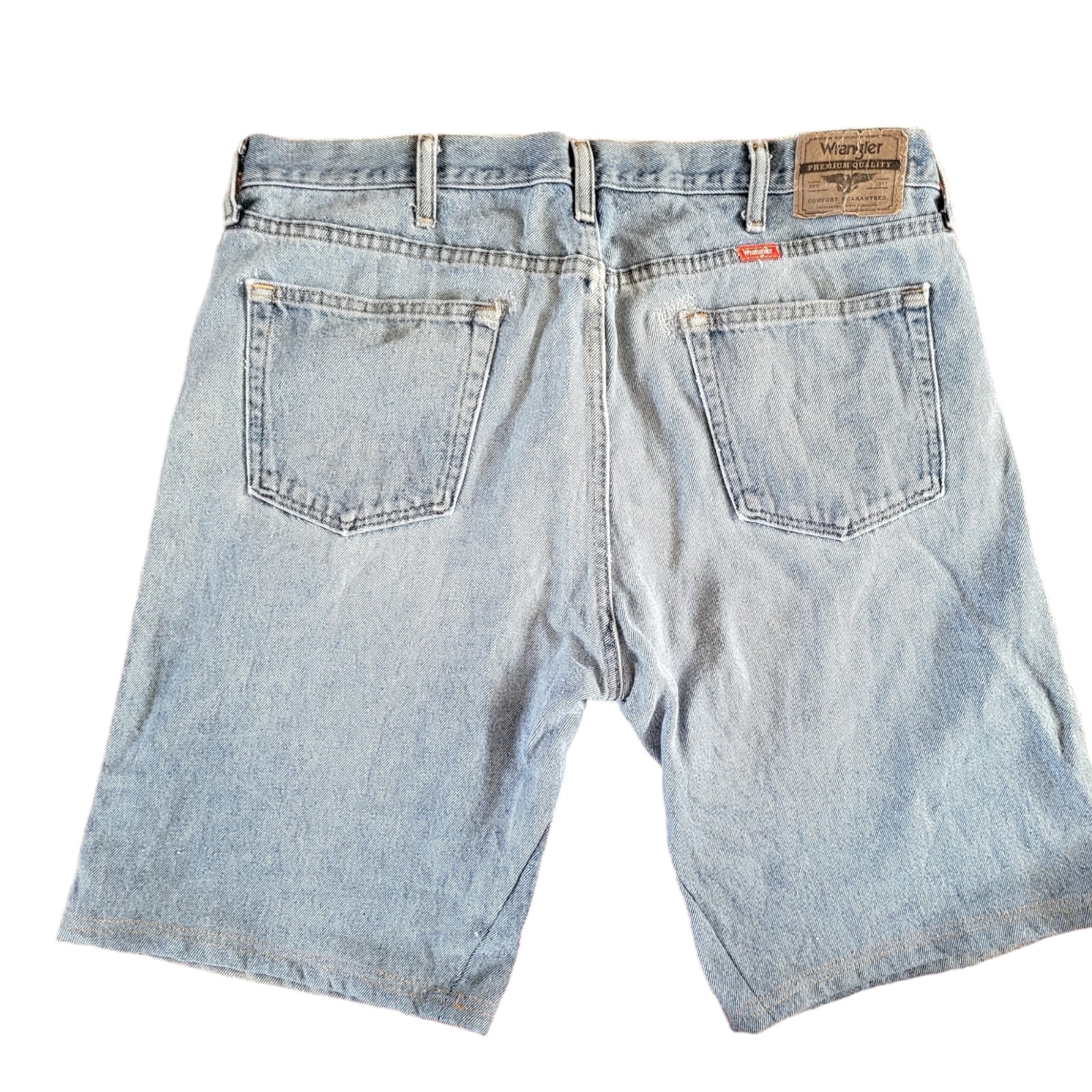 Wrangler Jorts, W38 , Light Blue Denim, Ideal for Workwear and Activities-USASTARFASHION