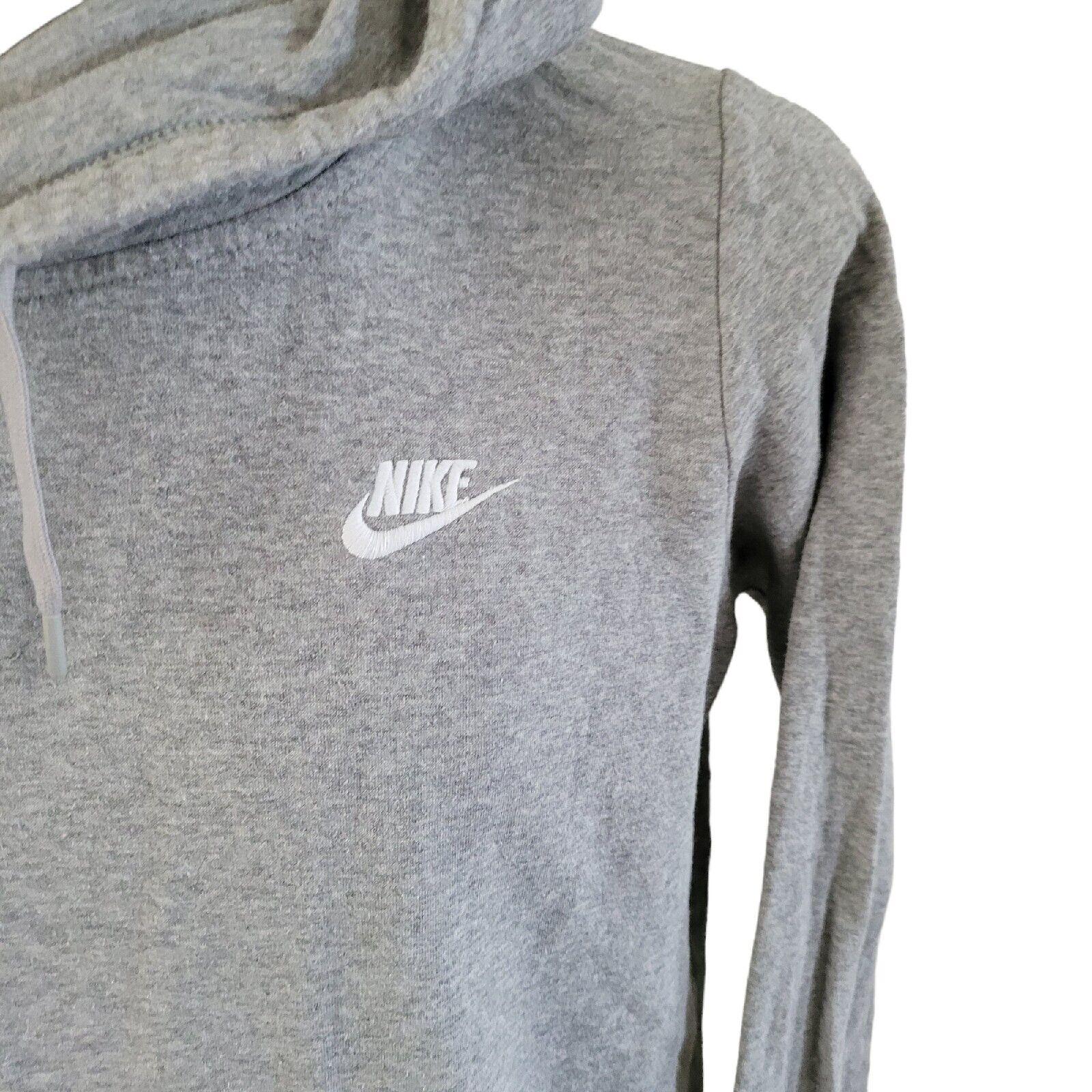 Nike Women's XL Grey Cotton Hoodie | Cozy Fit, Breathable Material, 23" Pit-to-Pit Measurement-USASTARFASHION