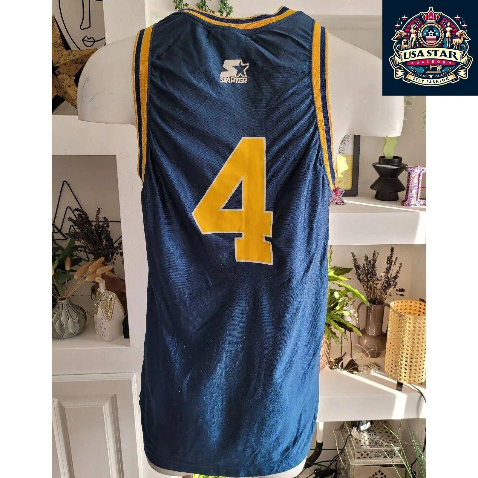 Vintage Michigan Wolverines Jersey Starter #4 Chris Webber Size 48 Large Pre-Owned Classic - USASTARFASHION