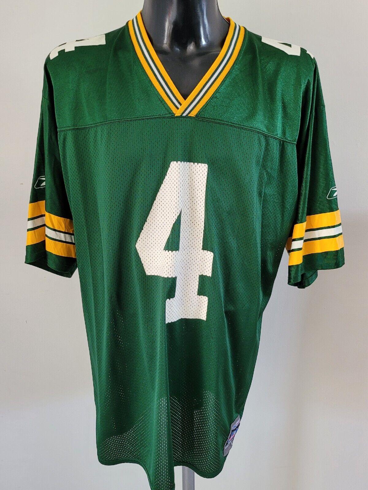 NFL Brett Favre #4 Green Bay Packers Football Jersey Mens X-Large 48 Jersey...-USASTARFASHION