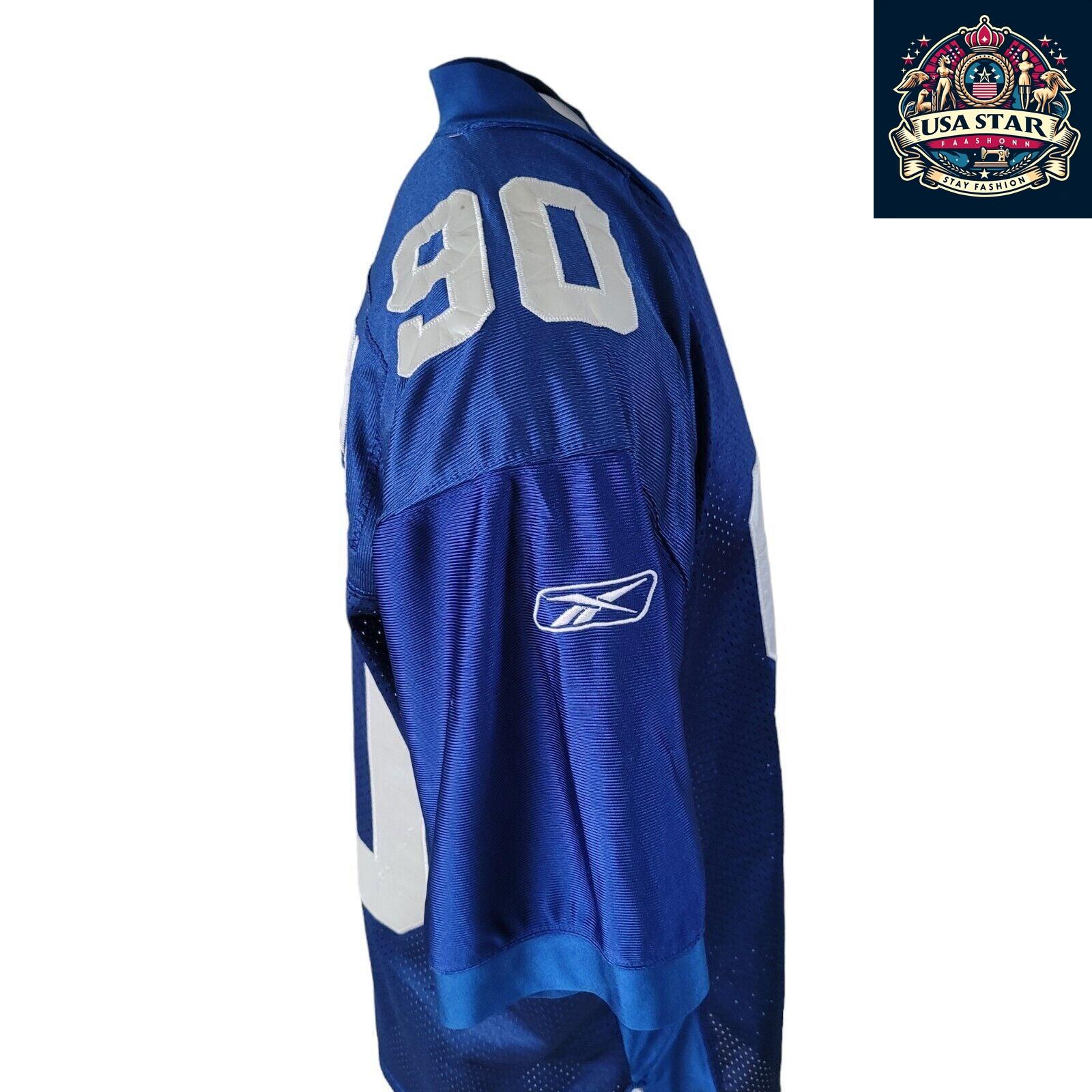 Reebok NFL Giants Jersey Jason Pierre-Paul Blue Size 50 with Moisture-Wicking Fabric - USASTARFASHION