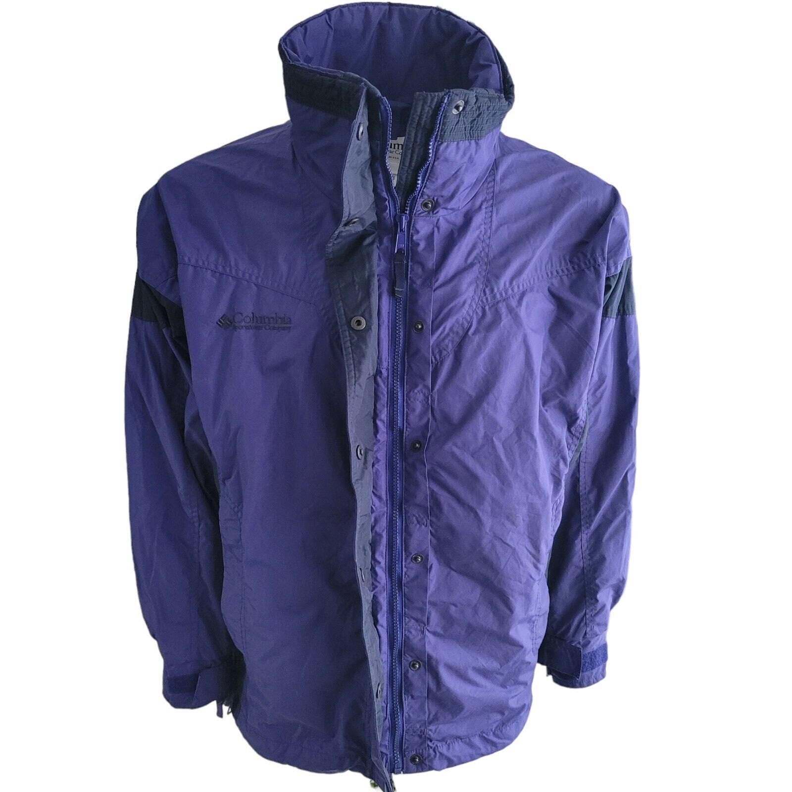 Columbia Bugaboo Purple Jacket | Waterproof | Women’s L | Adjustable Cuffs-USASTARFASHION