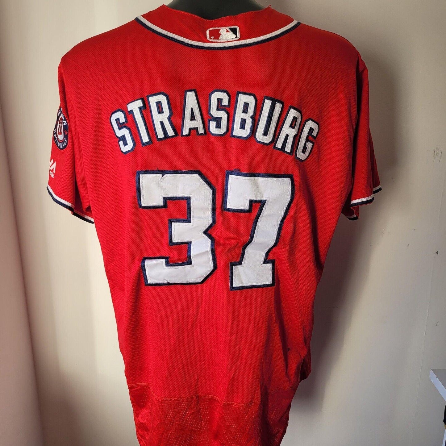 Washington Nationals Strasburg #37 Baseball Jersey by Majestic - Size 44-USASTARFASHION