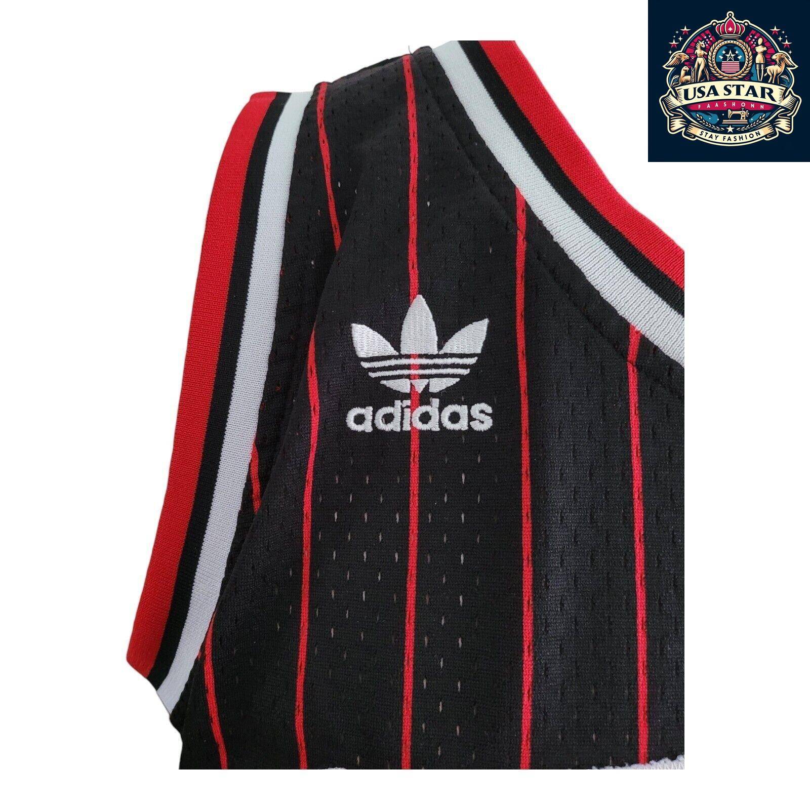 Scottie Pippen #33 Chicago Bulls Jersey - Black Red Pinstripe Vintage M - NBA Apparel - USASTARFASHION