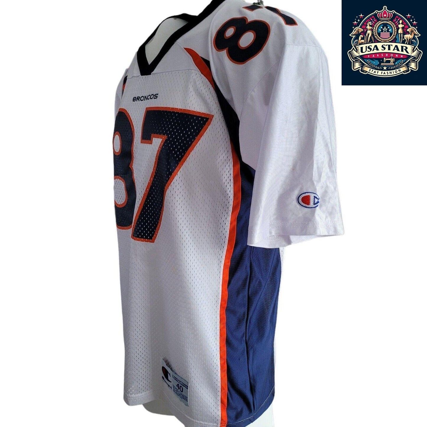 Vintage Champion Denver Broncos Jersey 87 McCaffrey Men’s S/M Sz 40 With Authentic Logo - USASTARFASHION