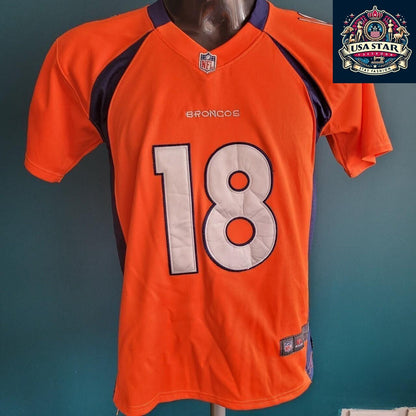 NFL Broncos Peyton Manning Jersey Youth L (14-16) - Comfortable Fit for Young Fans - USASTARFASHION