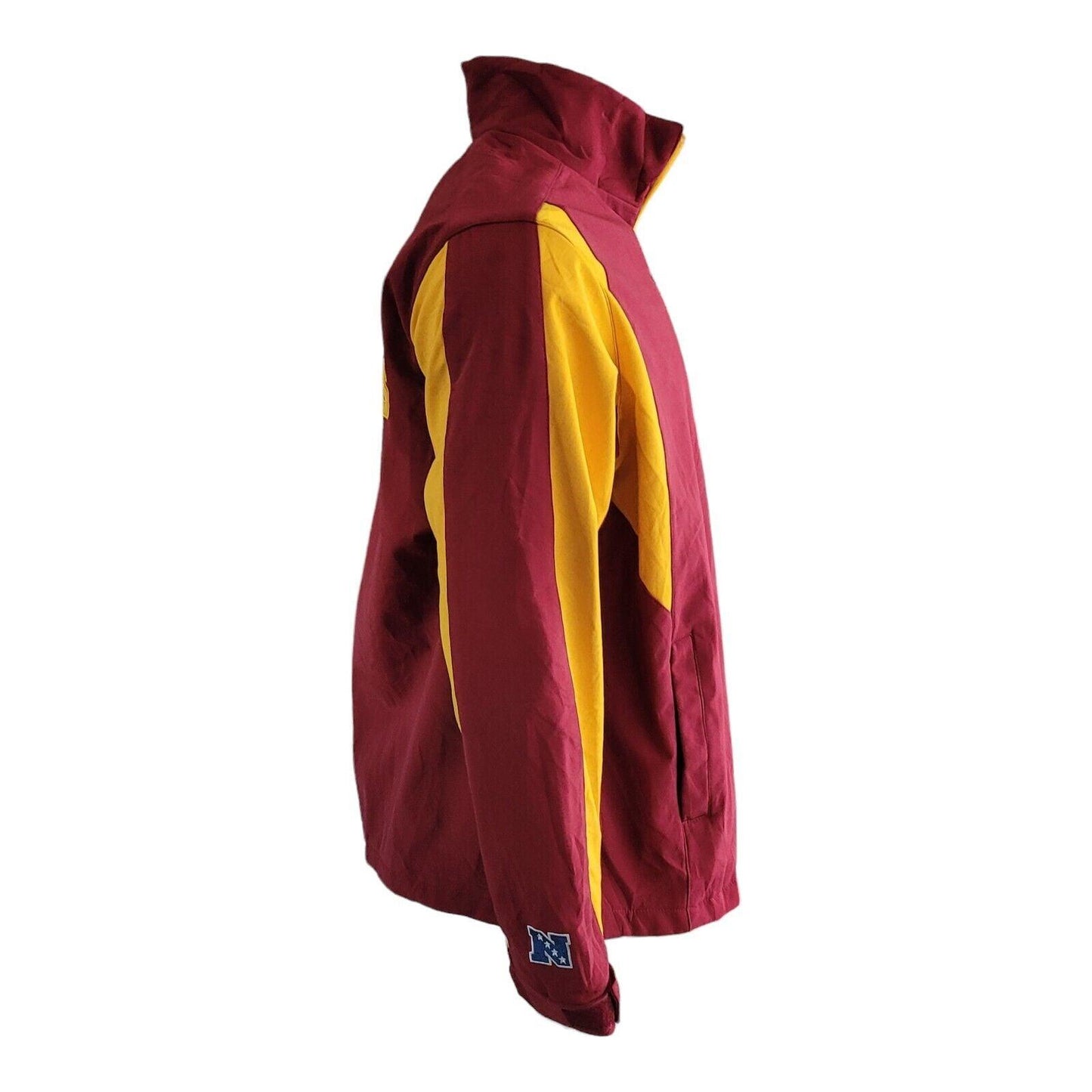 NFL Washington Redskins Red and Yellow Vintage Full Zip Jacket Size L-USASTARFASHION