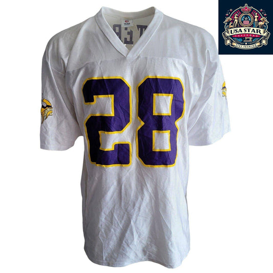 Authentic Minnesota Vikings Jersey XL - Peterson Name, 100% Polyester, Lightweight, moisture-wicking - USASTARFASHION