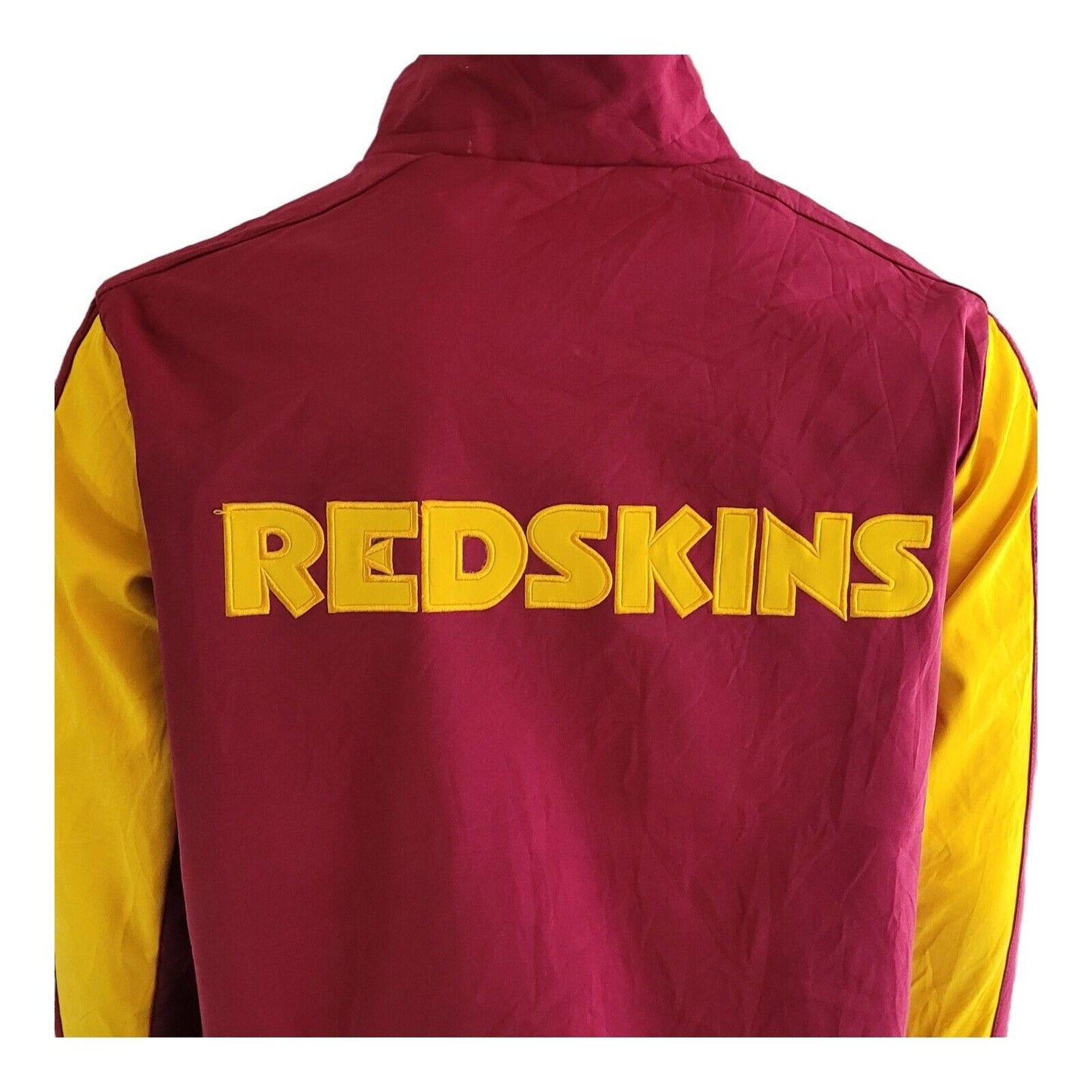 NFL Washington Redskins Red and Yellow Vintage Full Zip Jacket Size L-USASTARFASHION