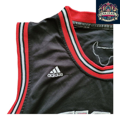 Adidas Chicago Bulls Jersey #1 Derrick Rose Vintage Large Nostalgic NBA Basketball Apparel - USASTARFASHION