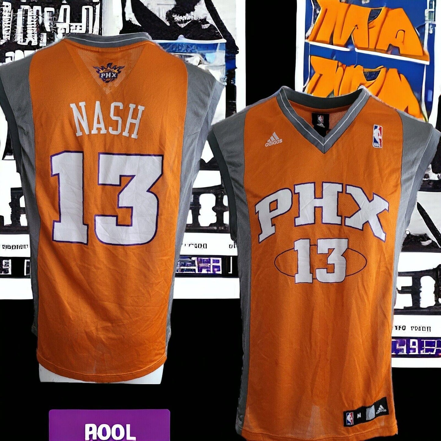 Adidas Steve Nash #13 Phoenix Suns NBA Jersey Men's M Orange-USASTARFASHION